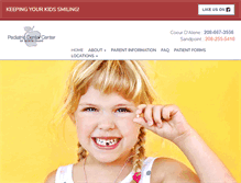 Tablet Screenshot of dentalcareforkids.com